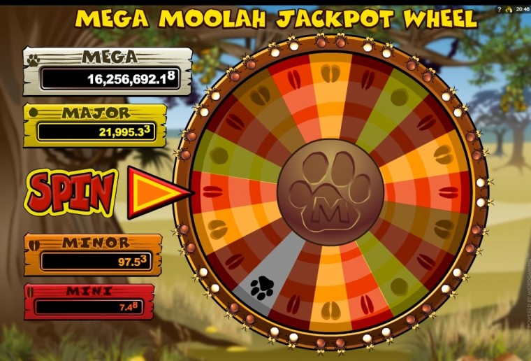 Jackpot-ratas Mega Moolah slotimängus