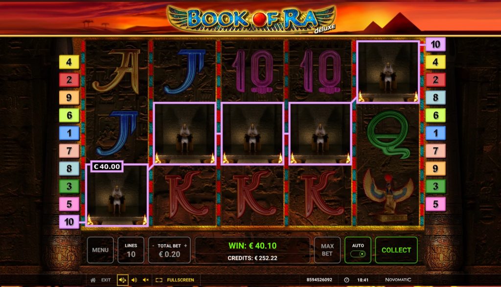 Book of Ra on tuntud ja hinnatud Novomaticu slotimäng, mida pakutakse ka Eesti kasiinodes, eelkõige Fenix Casinos