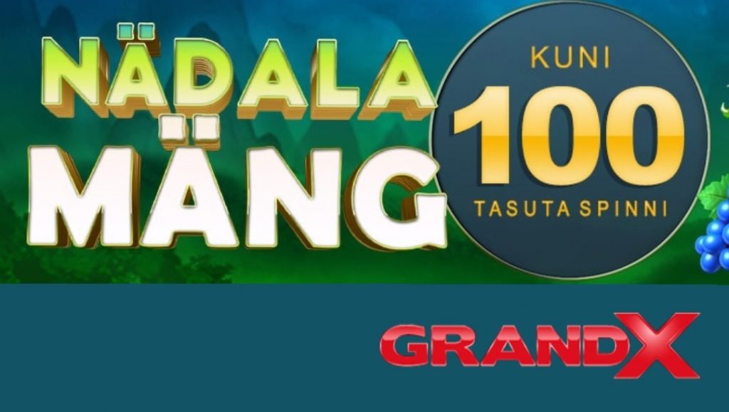 Nädala mängu kampaania GrandX-is, saa kuni 100 tasuta spinne