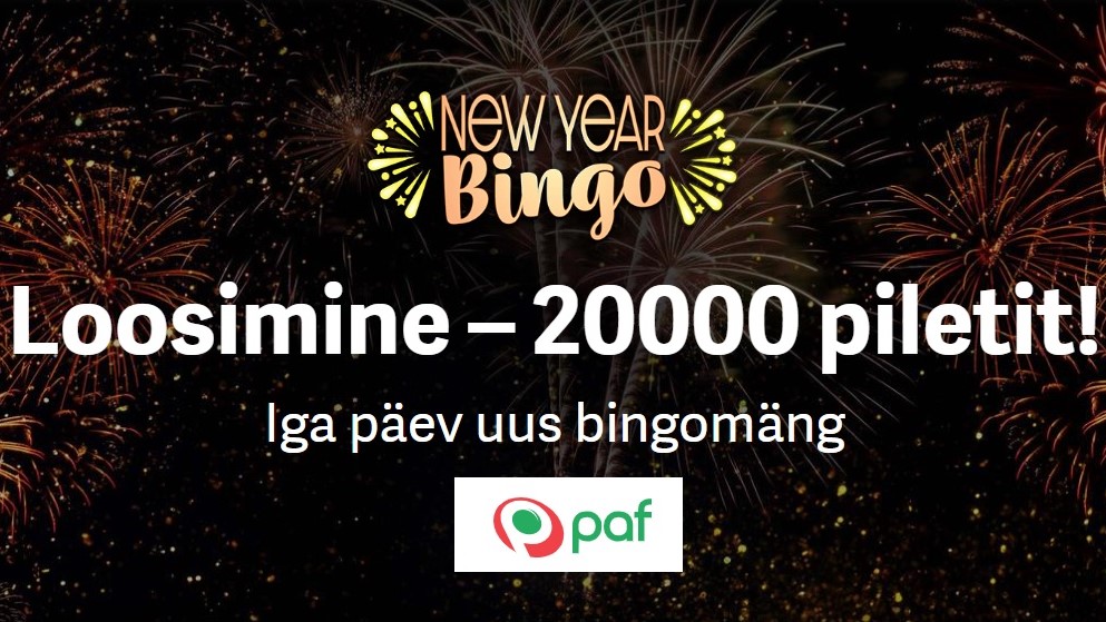 New Year Bingo erikampaania Pafi bingotoas